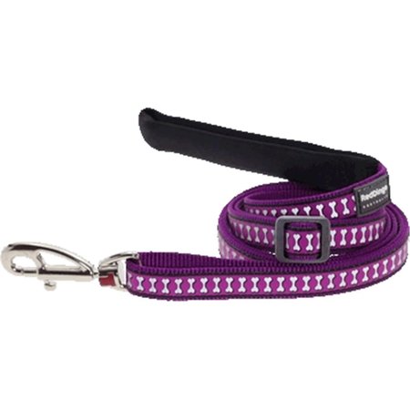 RED DINGO Dog Lead Reflective Purple, Large RE437221